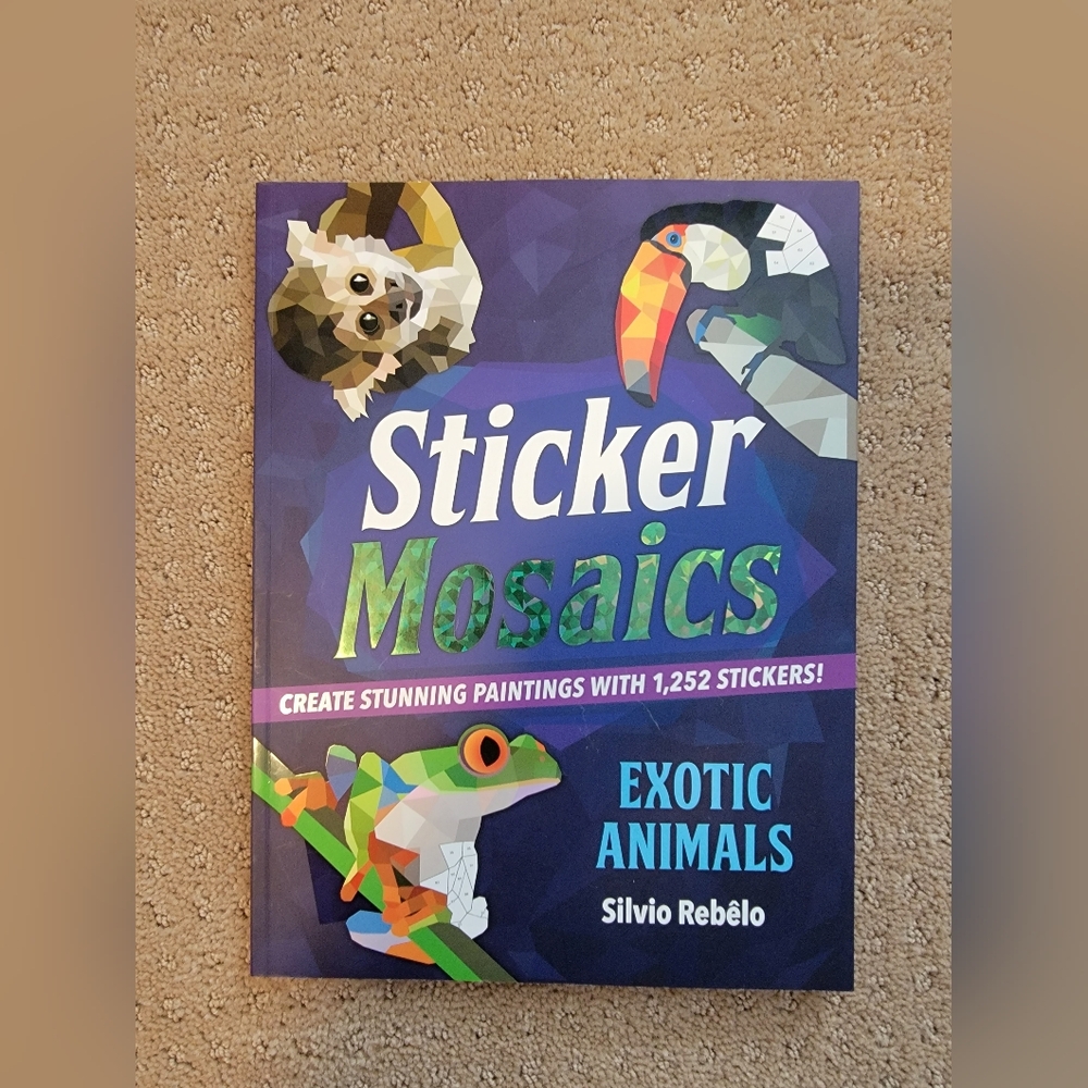 Sticker Mosaics: Exotic Animals Book